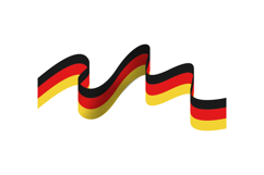 Germany unity day wave flag clipart Product Image 1