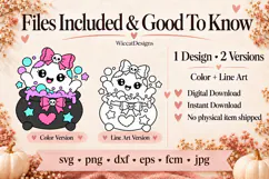 Ghost in a Cauldron SVG | Cute Halloween Ghost & Line Art Product Image 3