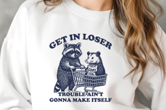 Funny Raccoon SVG PNG Bundle Sarcastic Raccoon Quotes Design Product Image 5