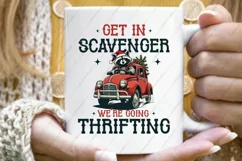 Christmas Sublimation T shirt - Christmas Car Raccoon PNG Product Image 3