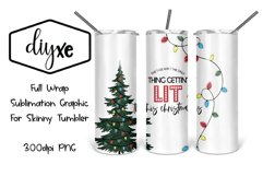 Gettin' Lit | 20oz Tumbler | Christmas Sublimation Product Image 1