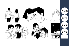 Romantic couple moments with loving gestures and tender conn Product Image 1