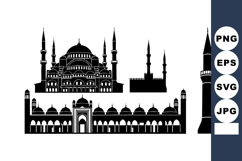 Monochrome Mosque Silhouettes Vector Elements Pack Product Image 1