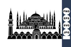 Monochrome Hagia Sophia Silhouette Vector Art Product Image 1