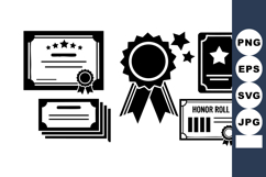 Monochrome Flat Award Certificates Set Product Image 1