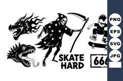 Skate Punk Flash Collection - Reaper, Dragons, Mohawk Skater Product Image 1