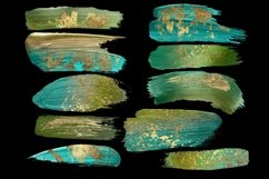 Gold Flakes Green Brush Strokes Product Image 4