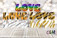 Love PNG, 5 colours, T-shirt, mug, design decal, text PNG Product Image 1