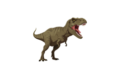 Fierce dinosaur standing confidently with open mouth in deta Product Image 1