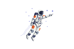 Astronaut in a space suit exploring the cosmos with a detail Product Image 1