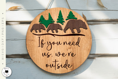 Mountain Cabin Laser Cut Signs | Layered Bear Signs Product Image 2