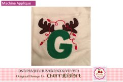 Reindeer Monograms Alphabet machine embroidery bundle 1411B Product Image 4