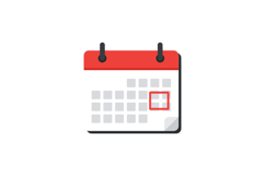 Calendar icon transformation from blank to marked date in fl Product Image 1