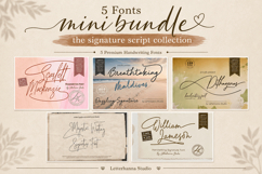 5 Fonts mini bundle the signature script collection Product Image 1