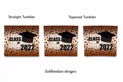 Class of 2022 tumbler,Leopard Senior tumbler,Skinny tumbler Product Image 2