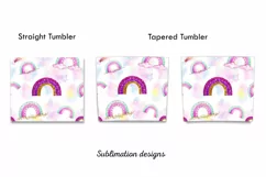 Rainbow tumbler,20 oz skinny tumbler sublimation png Product Image 2