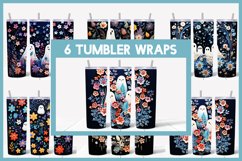 6 Halloween Tumbler Wrap Ghosts I Halloween Tumbler Product Image 1
