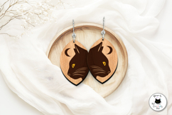 Black Cat Dangle Earrings | Gothic Earrings Laser Cut Product Image 2