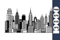 Modern city skyline with tall buildings and skyscrapers in b Product Image 1