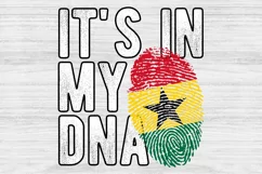 It's in my DNA Ghana Flag Fingerprint PNG Sublimation Product Image 1