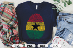 Ghana SVG | Ghana Flag Fingerprint | SVG PNG DXF EPS Product Image 1