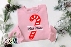 Candy Cane| Christmas | Vinyl Cutting | Split Monogram Product Image 3