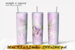 Flowers Sublimation tumbler ,20 oz skinny tumbler Product Image 1