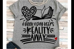 Reading svg JPEG Silhouette Cricut teacher book day reality Product Image 1