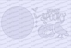 Stay Spooky Door Hanger SVG | Halloween Wood Round SVG Product Image 2