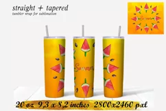 Summer tumbler,20 oz skinny tumbler sublimation Product Image 1