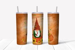 Pumpkin Sublimation Design,gnome pumpkins tumbler Product Image 2