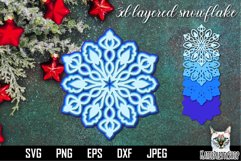 Snowflakes 3d bundle, premium layered paper cut SVG Product Image 3