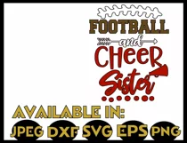 Cheer SVG DXF Silhouette Cameo Cricut football sister group Product Image 2