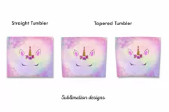 Unicorn tumbler,20 oz skinny tumbler sublimation png Product Image 2