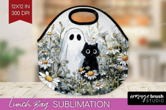 Cute Ghost Lunch Bag - Spooky Halloween Lunch Bug PNG Product Image 1
