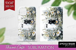 Cute Ghost Phone Case PNG - Spooky Halloween Case PNG Product Image 1