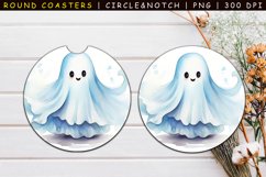 Cute Ghost Car Coasters Sublimation Bundle Product Image 12