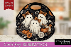 Cute Ghost Lunch Bag - Spooky Halloween Lunch Bug PNG Product Image 1