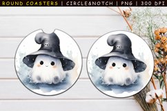 Cute Ghost Car Coasters Sublimation Bundle Product Image 21