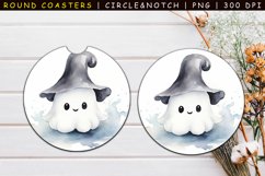 Cute Ghost Car Coasters Sublimation Bundle Product Image 22
