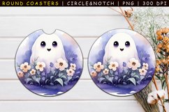 Cute Ghost Car Coasters Sublimation Bundle Product Image 6