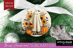 Ghost Halloween Ornament PNG Spooky Season PNG Sublimation Product Image 1