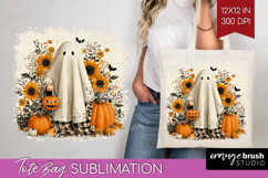 Ghost Halloween Tote Bag Spooky Season Tote Bag PNG Product Image 1