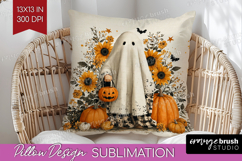 Ghost Halloween Pillow Sublimation Spooky Season Pillow Product Image 1