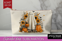 Ghost Halloween Cosmetic Bag Spooky Season Makeup Bag PNG Product Image 1