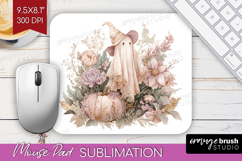 Cute Ghost Mouse Pad Sublimation - Spooky Halloween Mousepad Product Image 1