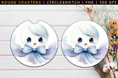 Cute Ghost Car Coasters Sublimation Bundle Product Image 10