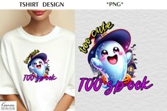 Cartoon Halloween Ghost|Funny Halloween Quotes T Shirt Product Image 1