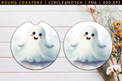 Cute Ghost Car Coasters Sublimation Bundle Product Image 2