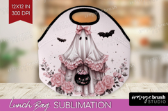 Ghost Cute Lunch Bag Pink Halloween Lunch Bug PNG Product Image 1